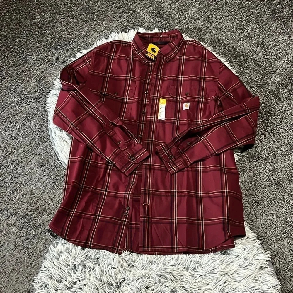 New! Carhartt plaid shirt size XL tall